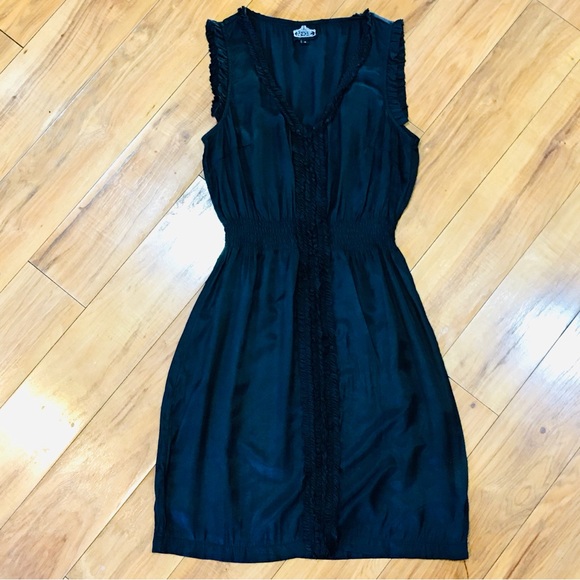 Angie Dresses & Skirts - Angie black rayon tuxedo style dress formal prom date night ruffle small